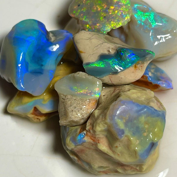 Super Bright & colourful knobby & seam rough 79.00cts Lighting Ridge Stunners to cut & polish 21x20x17 to 10x9x7 mm NEW919