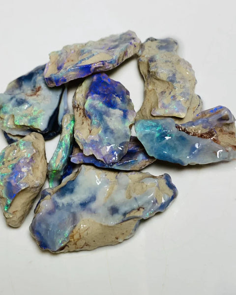 Lightning Ridge Rough Dark & Crystal Very Bright Opal Parcel 85cts Seam Lots of Potential & Cutters Lots bright colours & bars 30x15x6mm to 15x8x2mm WSZ18