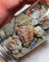Lightning Ridge Rough Opal Parcel 425cts GAMBLE rough lots colours 25mm to chip size jar6425