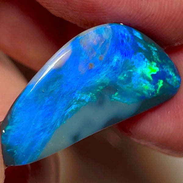 Lightning Ridge Opal Big Picture stone Rough/Rub Dark Base From the Miners Bench® 8.75cts Lovely Bright fires 30x14x3mm MFB25