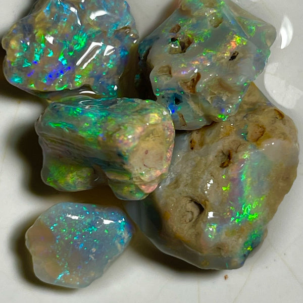 Bright & Vibrant Multicolour Knobby opal rough 31.00cts Stunning Lighting Ridge Material to cut 18x17x7 to 10x9x5 mm NEW903