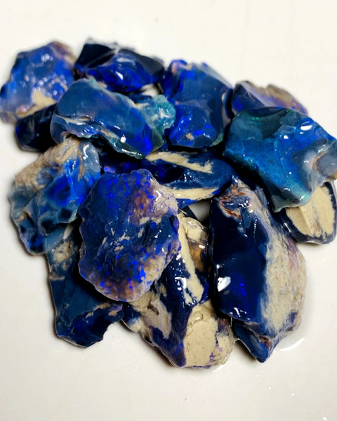 Lightning Ridge Rough Opal Parcel 67cts Black & Dark Select High Grade Bright Lovely colourful material for cutters 20x15x5mm to12x8x3mm  WSY96