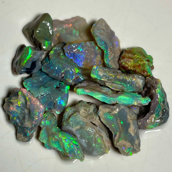 Very Bright Multicolour Knobby opal rough 63.75cts Lightning Ridge Material Colours Popping here :) To cut 16x10x9mm to 7x6x5mm NEW940