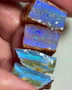 Wow Huge Stack of Gemmy Coober Pedy Seam opal rough 113.50cts Thick bars loaded with Blue dominant fires Yellow/oranges/Red here to cut  20x20x10 to 20x12x7mm NEW926