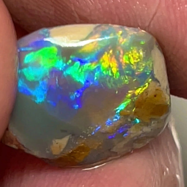 Dark Opal Miners Bench® Rough Rub Knobby 4.90cts Gorgeous Bright M.fires to exposed face 15.000 x 12.000 x 3.000 mm NEW16