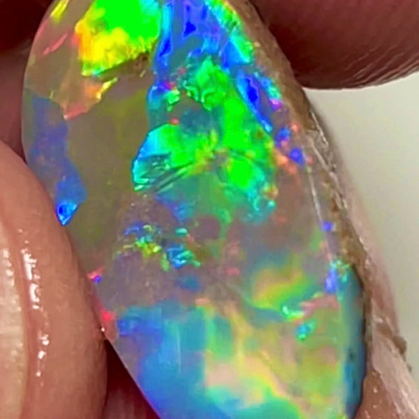 Bright Exotic Pinks & Reds with Electric Multifires 5.00cts Gem Quality Dark opal rub rough preform of Lightning Ridge 21.00 x 11.00 x 3.00 mm NEW928