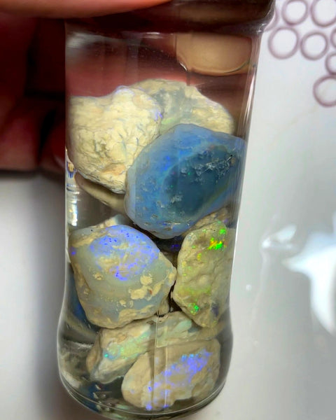 Lightning Ridge Rough Dark & Crystal Bright Opal Parcel 225cts Knobby Lots of Potential & Cutters bright Multi colours & bars 24x18x12mm to 21x16x4mm WAD5