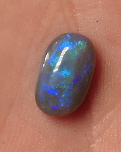 Lightning Ridge Dark Opal Gemstone 1.7cts Jewellery Grade N5 Body Tone B4 Brightness Rolling Green / Blue fires 10x6x3mm WAC68