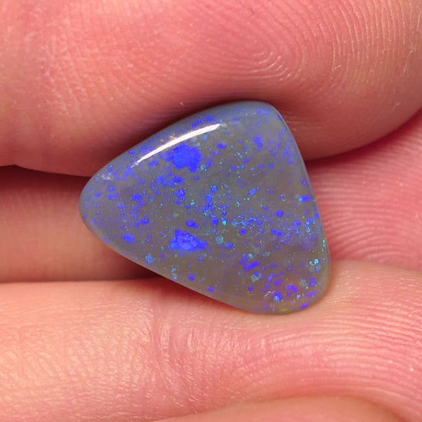 Lightning Ridge Double Sided Dark Crystal Opal Gemstone 5cts Gem Grade N6 Body Tone B3 Stunning Blues with flashes of Greens 15x16x3mm WAC60