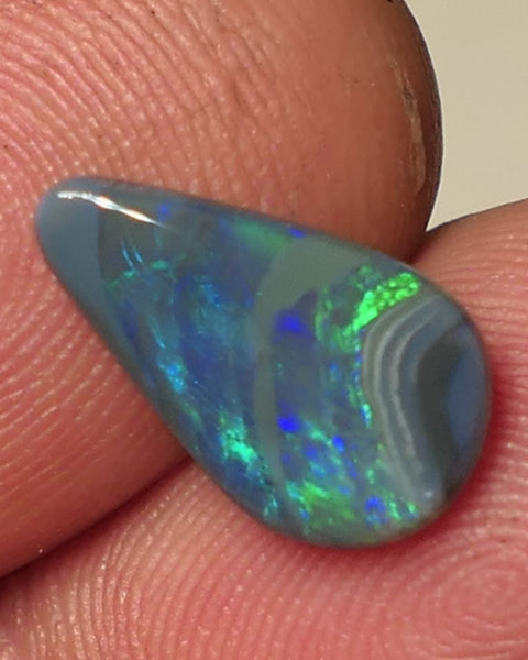 Dark Opal Picture stone Gemstone 1.6cts Gem Grade Mulga® N5 Body Tone B3 Brightness Stunning Multifires 13x8x2mm WAC62