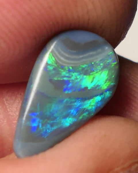 Dark Opal Picture stone Gemstone 1.6cts Gem Grade Mulga® N5 Body Tone B3 Brightness Stunning Multifires 13x8x2mm WAC62
