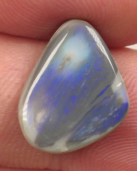 Lightning Ridge Dark Crystal opal Picture Stone Gemstone 4.65cts Polished ready for setting Some Blue colours 15x12x3.5mm SKU#0407