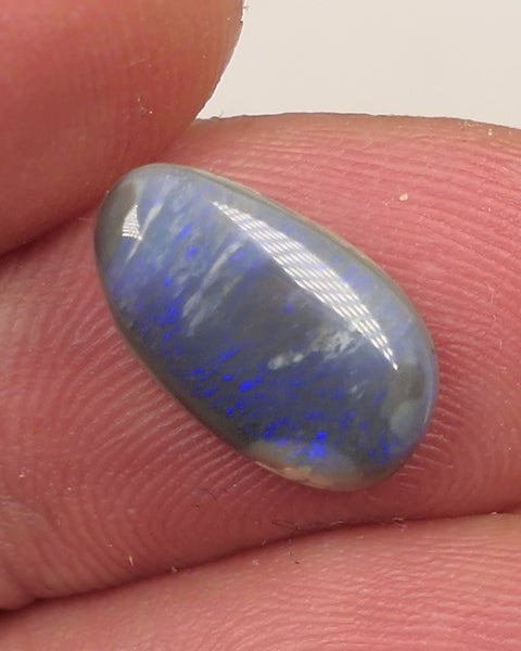 Lightning Ridge Dark Crystal opal Picture Stone Gemstone 2.7cts Polished ready for setting Nice Blue colours 13x7x3mm SKU#0403