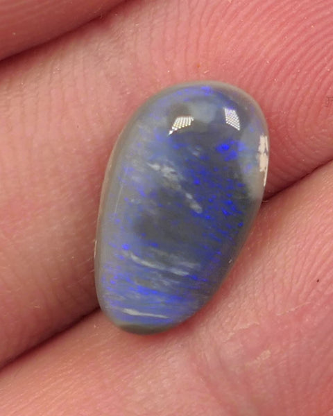 Lightning Ridge Dark Crystal opal Picture Stone Gemstone 2.7cts Polished ready for setting Nice Blue colours 13x7x3mm SKU#0403