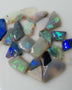 Lightning Ridge Rub Rough Parcel 14cts Stunning Little Gems all the colours in this parcel 12x6x2mm to 4x3x2mm 0634