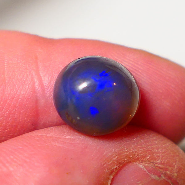 Lightning Ridge Dark Crystal Opal Super High Dome Gemstone 5.75cts Jewellery Grade N5 Body Tone B3 Brightness Rolling Flash Royal Blues in deep bar 11x10x7mm 0707