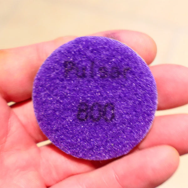 PULSAR DIAMOND™ 2"/50mm LITTLE LAPPER™ Resin Diamond Hook & Loop back hard resin flat lap mini lapidary 800Grit PURPLE LL800