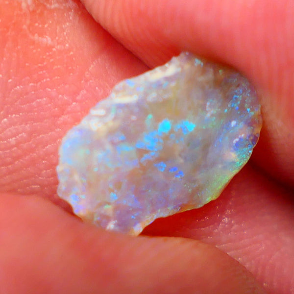 Lightning Ridge Crystal Seam opal rough 1.65cts Gorgeous pastel tones greens & blues to cut suit inlay 13x9x2mm GMB-003