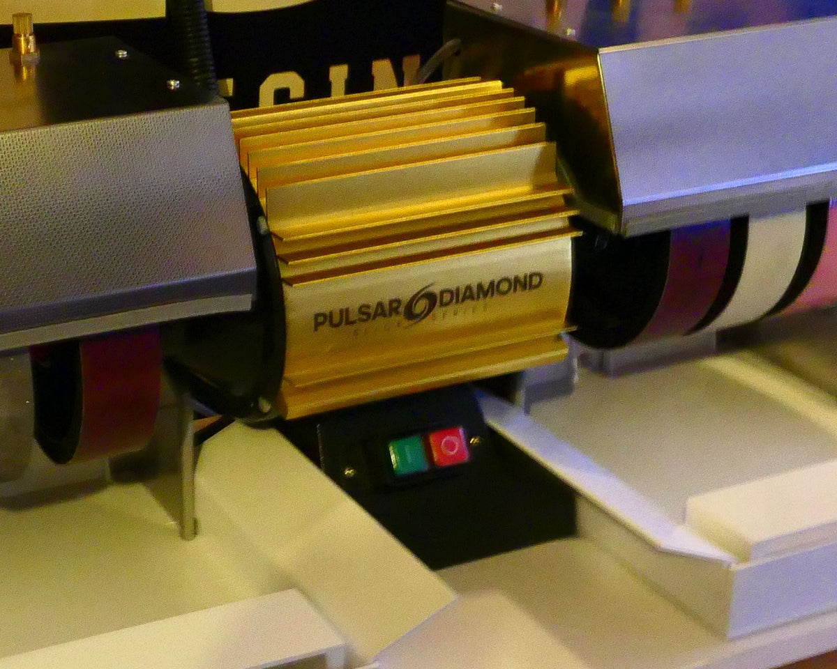 Coming Soon PULSAR DIAMOND® "Slick 6 Pro" Cabbing Machine 6 wheels x 6"/150mm plus Diamond saw & table , Full face magnetic & Centre Hole Flat lap & More . Lapidary Cab Cabber Grinding Polishing Gemstone Cabochon machine