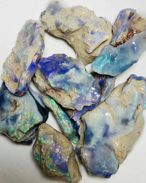Lightning Ridge Rough Dark & Crystal Very Bright Opal Parcel 85cts Seam Lots of Potential & Cutters Lots bright colours & bars 30x15x6mm to 15x8x2mm WSZ18