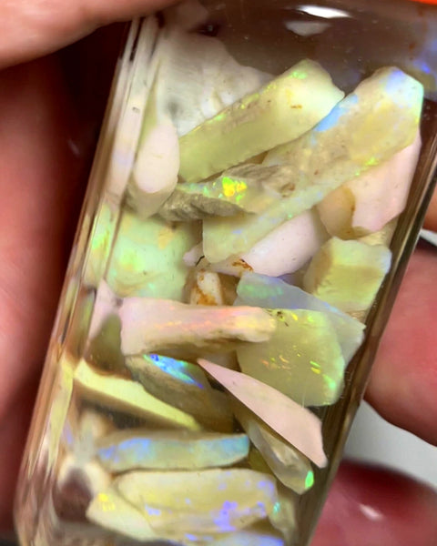 Coober Pedy Opal Rough n Rub Parcel Light & Crystal From the Miners Bench® 125cts Lots Bright Multicolours 17x10x6mm 6x5x2mm WAD22
