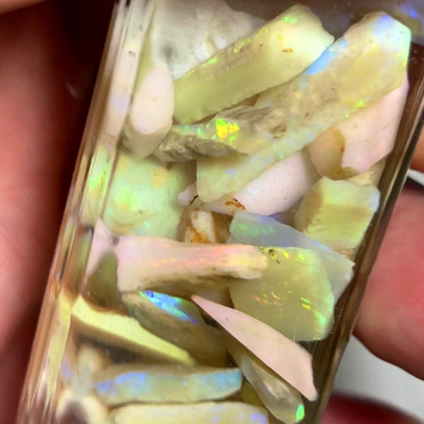 Coober Pedy Opal Rough n Rub Parcel Light & Crystal From the Miners Bench® 125cts Lots Bright Multicolours 17x10x6mm 6x5x2mm WAD22