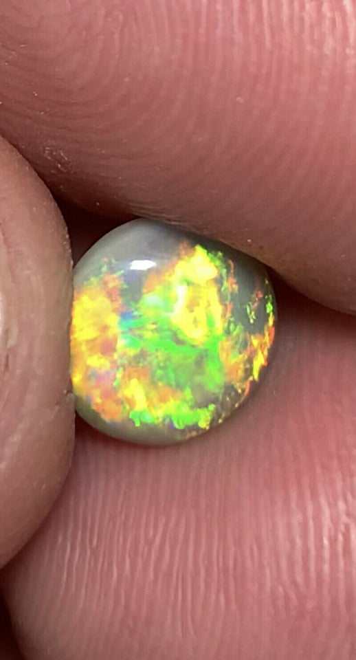 Australian Semi Black Opal Gemstone 1.2cts N6 Body Tone B1 Brightness Stunning Multi fires & Broad flash pattern 8x8x2.5mm  GEM02