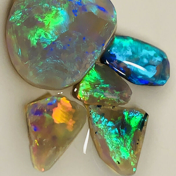 Australian Knobby Opal Rubs parcel Gem Grade Black - Semi Black - Crystal Miners Bench® Rubs / Preforms 10cts "Jag Hill" Lots bright FIRES / MULTIFIRES 16x14x2mm to 8x6x3mm GEM0001