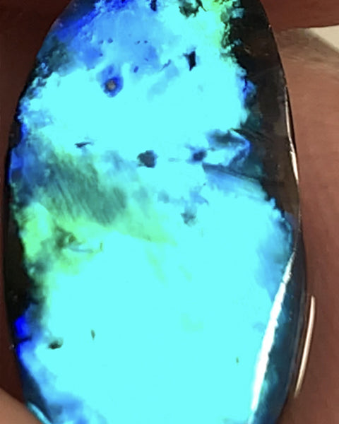 Australian N1 Black Opal Rub GEM Grade 2.15cts MULGA® FIELD Brightness 10/5 Extremely Vibrant & Rich fires & gorgeous broad pattern WSB166
