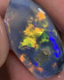 Australian Opal Gem Grade Single semi Black 5cts Rub/Rough Super bright Orange/Yellow & Multifires Broad flash / almost Flagstone pattern 22x14x2mm WSN28