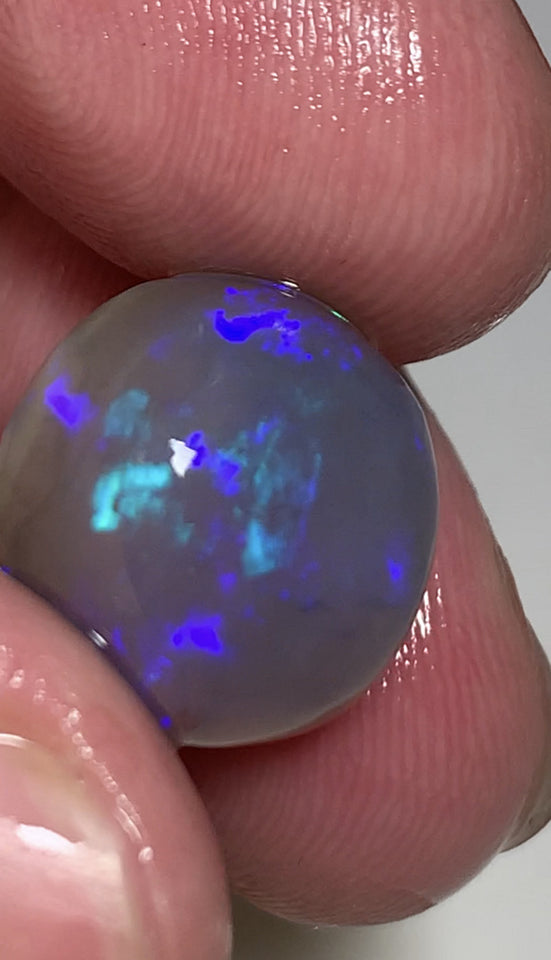 Australian Opal Semi Black Rub 14cts High Dome Deep Bar Knobby Rough / Rub / Preform Super Clean Bright Fires with stunning colour play WSB350