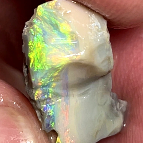 Lightning Ridge 9.5cts Carvers Dark base Seam Opal rough Gorgeous Bright Multicolours 20x9x6mm 1101