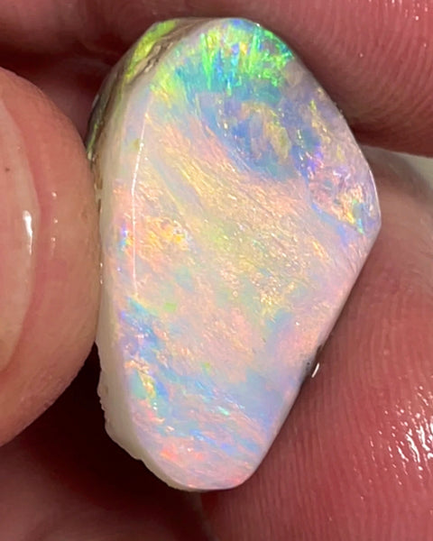 Stunning Big Sized Seam opal rub One for the Ladies :) Lightning Ridge 15.75cts Gorgeous Pink hue Loaded with orange dominant fires  21.00x 14.00x 7.00mm NEW962