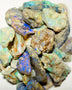 Lightning Ridge Rough  Dark & Crystal Knobby Seams Opal Parcel 120cts Lots of Potential & Cutters Bright Multicolours 24x8x5mm to 10x9x3mm WAC23