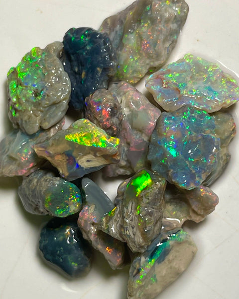 Reds of Lightning Ridge Dark base & Crystal 51.00cts Reds & Multicolours to chase ? Plenty potential  18x12x3 to 9x6x4mm