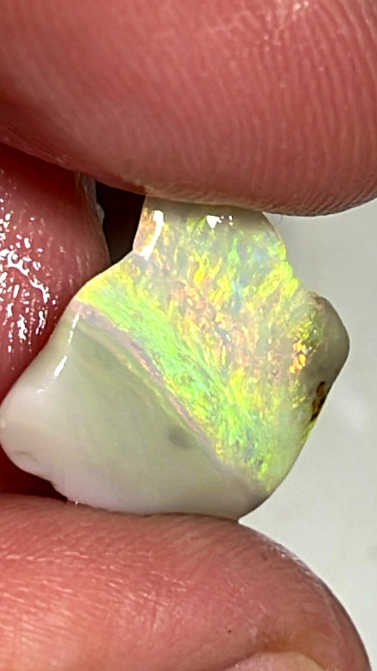 Lightning Ridge Untouched Light Base Candy Opal rough 6.6cts Gorgeous & Vibrant bright Multifires 14x14x5mm WAA68