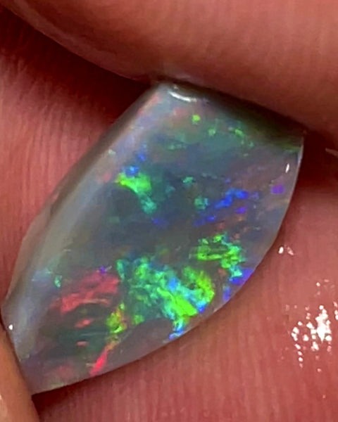 Lightning Ridge Rough / Rub Dark Base opal Miners Bench® 2.15cts Gorgeous Bright Reds & Multifires  15x7x2mm WAB64