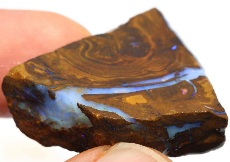 NO RESERVE Australian Queensland Boulder opal 75cts rough Winton Low Grade vein of opal 33x30x10mm BFA22