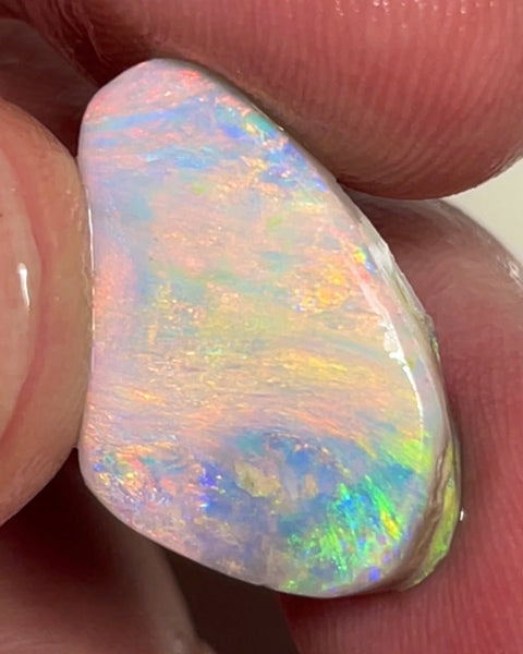 Stunning Big Sized Seam opal rub One for the Ladies :) Lightning Ridge 15.75cts Gorgeous Pink hue Loaded with orange dominant fires  21.00x 14.00x 7.00mm NEW962