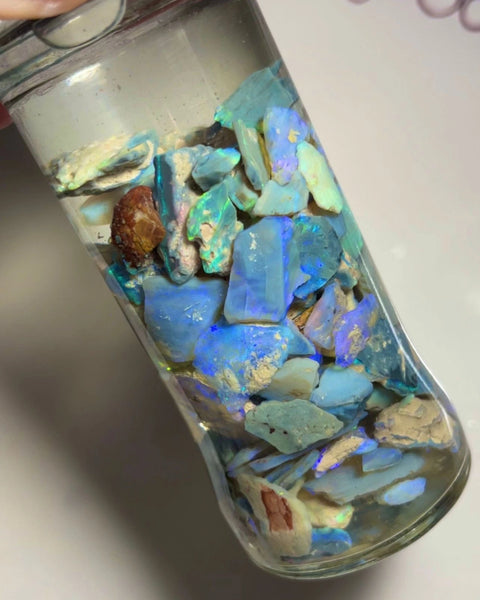 Lightning Ridge knobby & Seam opal rough 240cts Lots Bright colours & Multicolours to gamble 18x16x10 to 12x9x3mm NSW101 (jar not included)