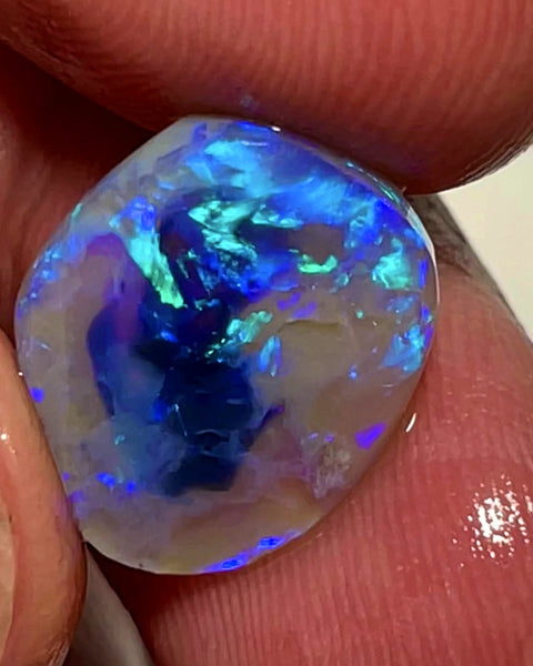 Lightning Ridge Rough / Rub /Preform Dark Base Crystal opal Miners Bench® 4.95cts Clean Gorgeous Bright Multifires 17x12x2mm WAC32