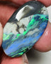 Lightning Ridge Rough / Rub Semi Black opal 21.4cts Mother Nature's Oil painting Picture stone with Bright multicolours 30x18x4mm WSU53