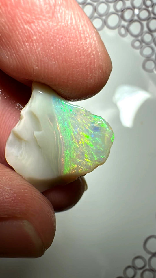 Lightning Ridge Rough Untouched Seam opal 8cts Stunning Cutters Candy® Very Bright & Gorgeous Multifires 18x17xmm XMASB02
