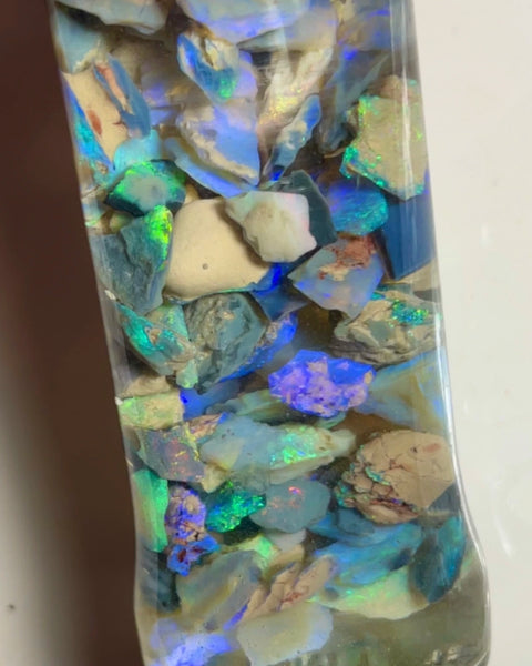 Lightning Ridge Opal rough Chips  195.00cts Lots of Colours to go at :) 11x9x3 to 3x2x1mm Sold as Gamble NSW200