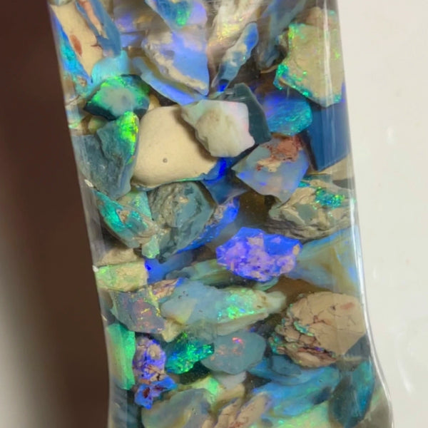 Lightning Ridge Opal rough Chips  195.00cts Lots of Colours to go at :) 11x9x3 to 3x2x1mm Sold as Gamble NSW200