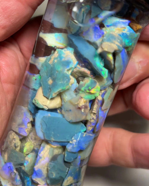 Lightning Ridge knobby & Seam opal rough 240cts Lots Bright colours & Multicolours to gamble 18x16x10 to 12x9x3mm NSW101 (jar not included)