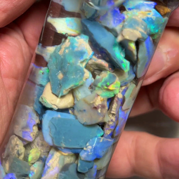 Lightning Ridge knobby & Seam opal rough 240cts Lots Bright colours & Multicolours to gamble 18x16x10 to 12x9x3mm NSW101 (jar not included)