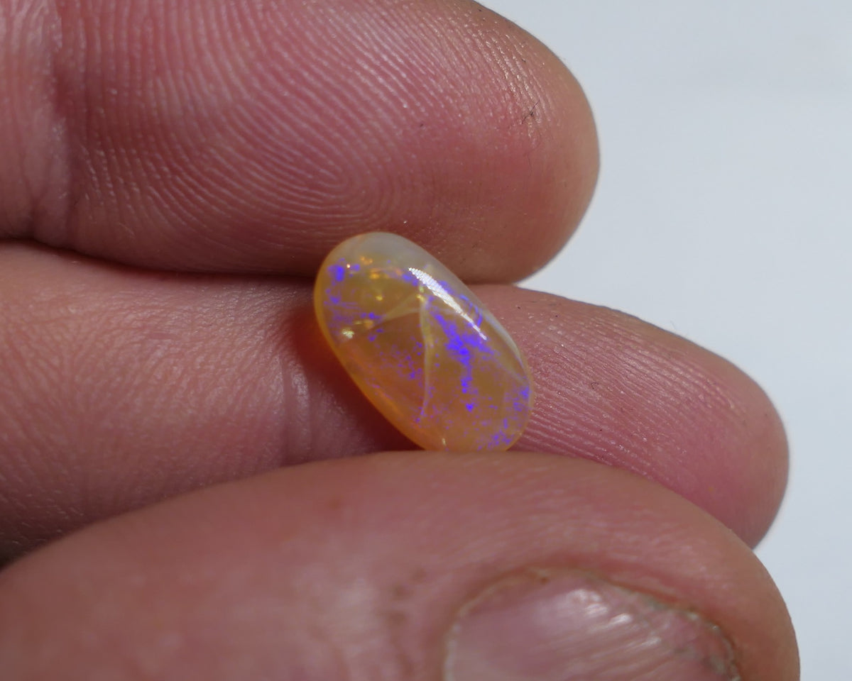 Lightning Ridge Crystal opal Polished Gemstone 1.5cts Polished ready for setting Bright Multi colours 12x6x2mm XMAS31