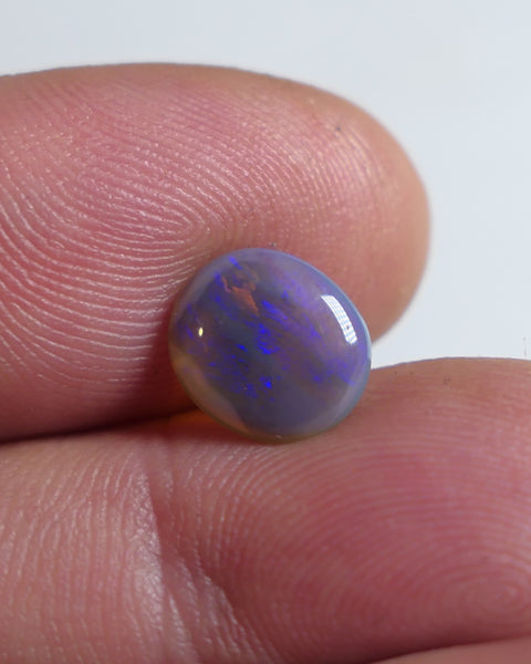 Lightning Ridge Dark Crystal opal Polished Gemstone Picture stone 1.7cts Polished ready for setting Nice Blue colours 10x8x2mm XMAS27
