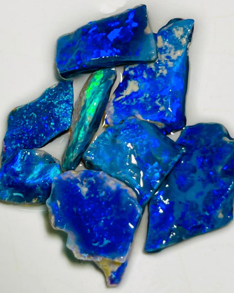 Mulga® Blues on Black Seam opal 15.75cts Gem Qualify rough for cutters 18x8x3mm to 10x7x2mm MFB22